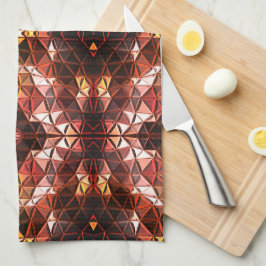 Upprepad röd triangel som genererar främmande form kökshandduk