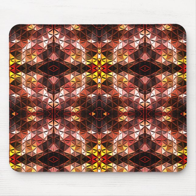 Upprepad röd triangel som genererar främmande form musmatta (Framsidan)
