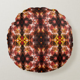 Upprepad röd triangel som genererar främmande form rund kudde