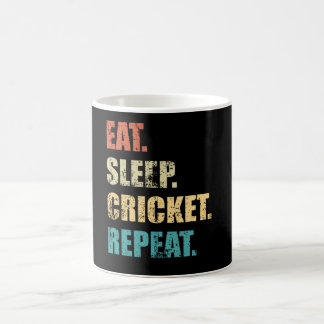 Upprepad sömncricket. kaffemugg