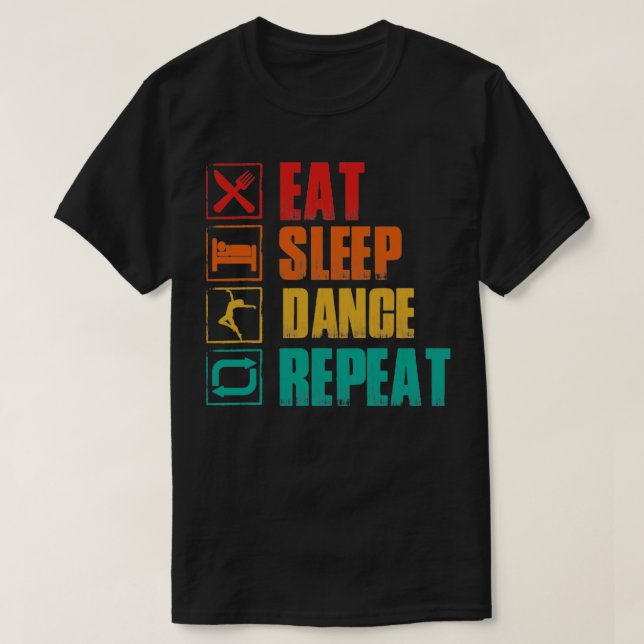 Upprepad sömndansning t shirt (Design framsida)