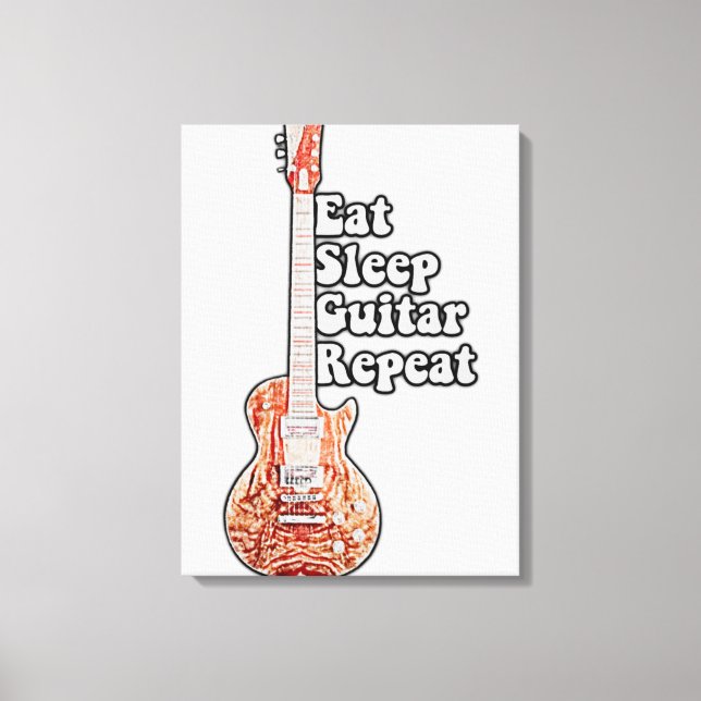Upprepad sömngitarr. Motiveringstecken Canvastryck (Framsida)