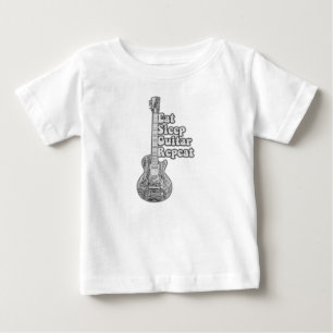 Upprepad sömngitarr. rertill svart och vitt t shirt