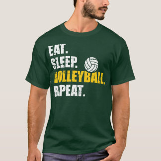 Upprepad sömnvolleyboll t shirt