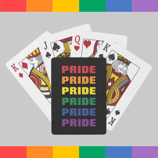 Upprepad text i Anpassadet LGBTQ Gay pride Casinokort (Skapare uppladdad)