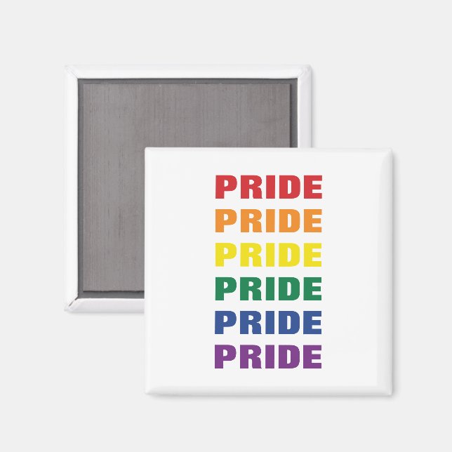 Upprepad text i Anpassadet LGBTQ Gay pride Magnet (Front/Back)