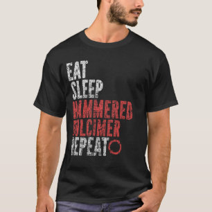 Upprepad tjock Hammercimer-dulcimer T Shirt