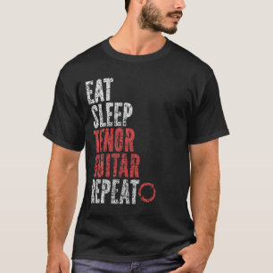 Upprepad tjock vilogitarr t shirt