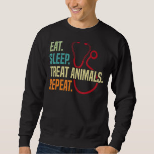 Upprepad veterinärveterinärveterinärmedicinsk vete lång ärmad tröja