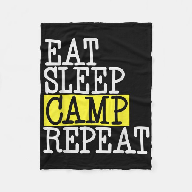 Upprepad viloläge - Camping Camper Funny Quote Fleecefilt (Framsidan)