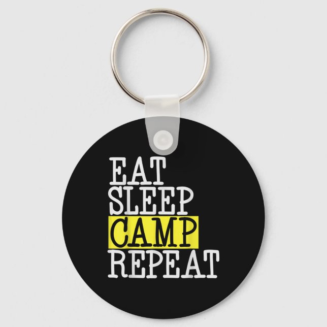 Upprepad viloläge - Camping Camper Funny Quote Nyckelring (Framsida)