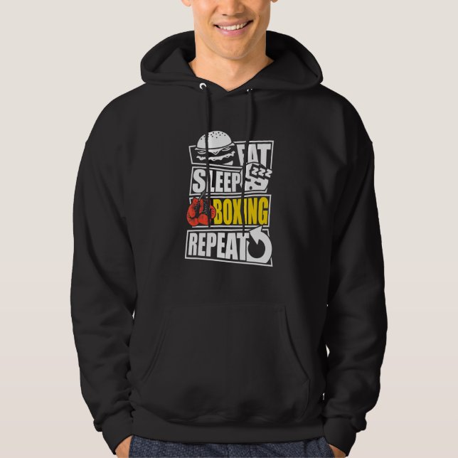 Upprepad viloläge Upprepa spelare eller buss Hoodie (Framsida)