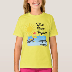 Upprepad vilolägesdesign - flickors grundläggande t shirt