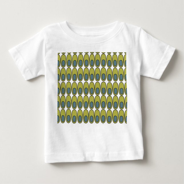 Upprepade Oliv grönt och Grått-Ovaler T Shirt (Framsida)