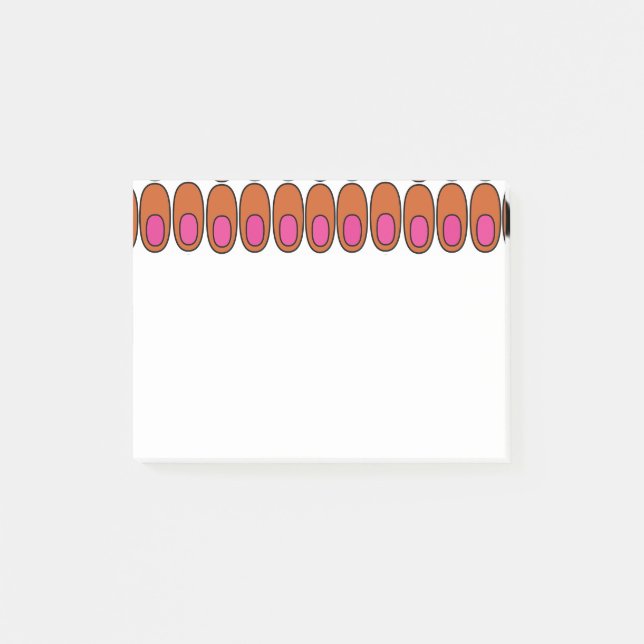 Upprepade Ovaler för Orange och Rosa Post-it Block (Framsida)