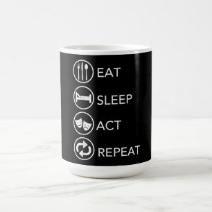 Upprepade skådespelare som agerar Gift Kaffemugg