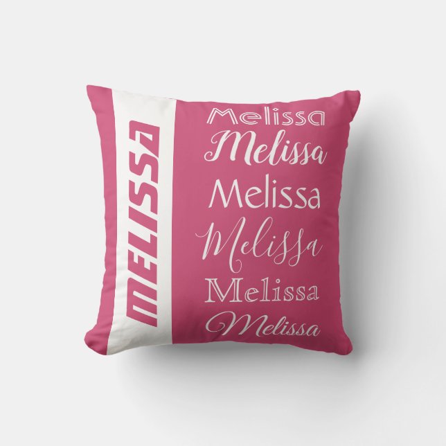 Upprepande anpassningsbar i namn kudde (Framsida)