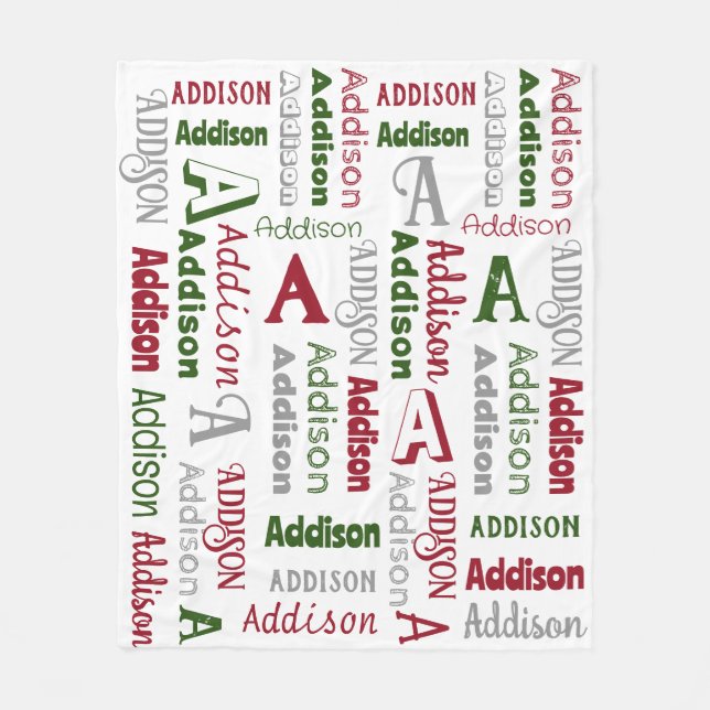 Upprepande av Namn och inledande könsuppehållande  Fleecefilt (Framsidan)