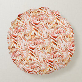 Upprepande av rödblommor eller fjäril rund kudde