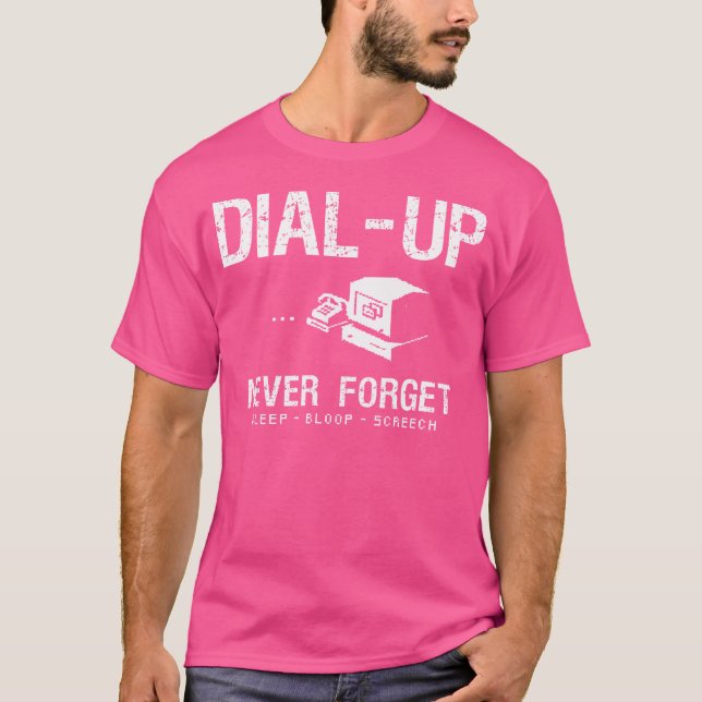 Upprepande modem - rolig internet-grej t shirt (Framsida)