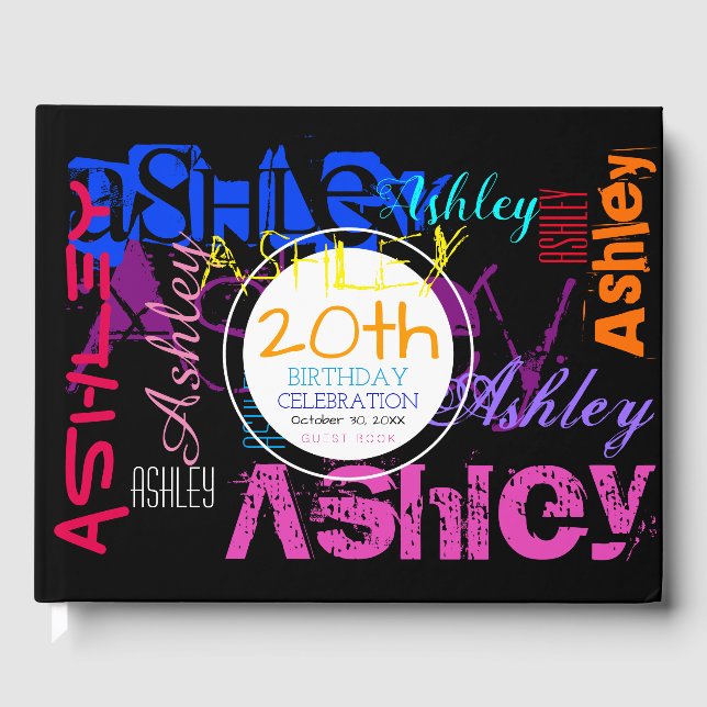 Upprepande Namn 6 Brev 20:e födelsedag Bok (Framsida)