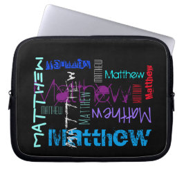 Upprepande Namn 7 Brev Neoprene Laptop sleeve