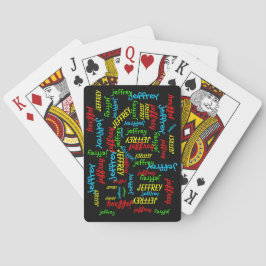 Upprepande Namn Färgglada Personliga Casinokort