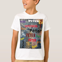 Upprepande NAMN KIDS Empowerering Ord T-shirt