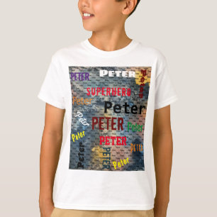 Upprepande NAMN KIDS Empowerering Ord T-shirt