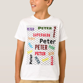 Upprepande NAMN KIDS Empowerering Ord T-shirt