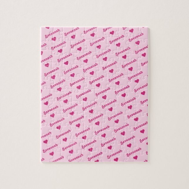 Upprepande Namn och hörn av Rosa ofta Pussel (Vertikal)