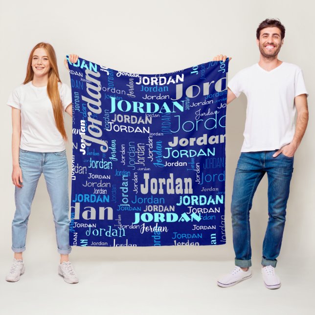 Upprepande Namn-skuggor av nutida blått och Silver Fleecefilt (På plats)