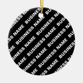 Upprepande redigerbar Namn med fetstil | Enkel sva Julgransprydnad Keramik