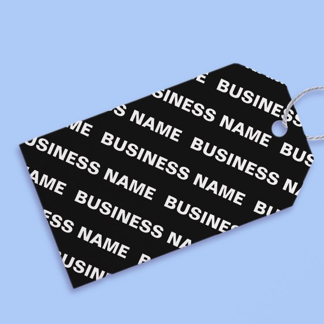 Upprepande redigerbar Namn med fetstil | Enkel sva Presentetikett (Skapare uppladdad)