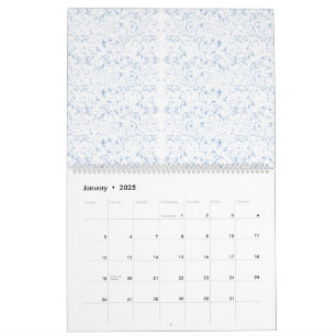 Upprepande, subtil, texturerad, vit bakgrundspatt kalender
