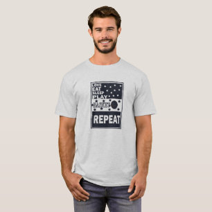 Upprepning av basketboll för att äta sömn i kärlek t shirt