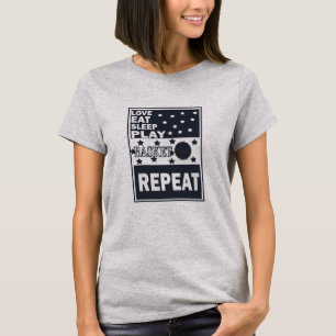 Upprepning av basketboll för att äta sömn i kärlek t shirt