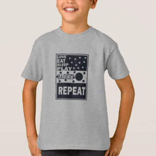 Upprepning av basketboll för att äta sömn i kärlek t shirt