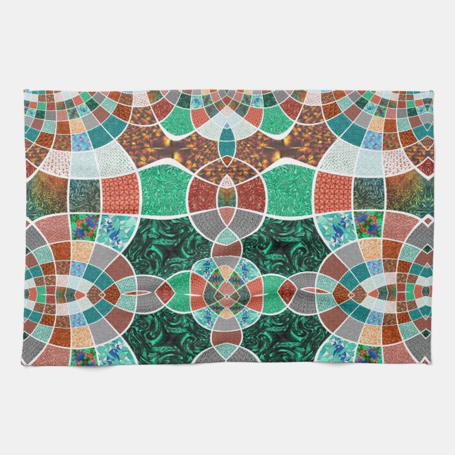 Upprepning av bilder med lätt fraktureffekt kökshandduk (Horisontell)