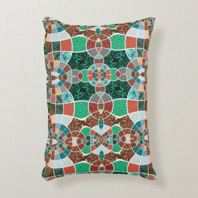 Upprepning av bilder med lätt fraktureffekt prydnadskudde (Framsidan(Vertikal))