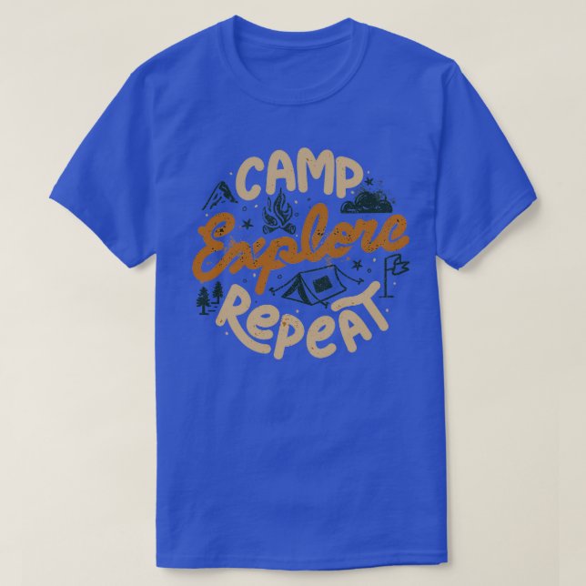 Upprepning av Camp Explorer av Tobe Fonseca T Shirt (Design framsida)