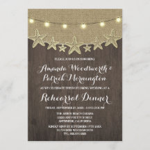 Upprepning av dagsinbjudningar för Starfish Burlap