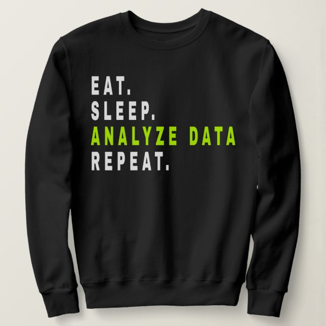 Upprepning av data för analys av viloläge,dataanal t shirt (Design framsida)
