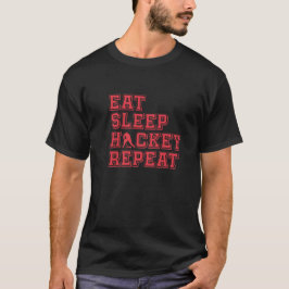 Upprepning av Eat-sömnhockey T Shirt