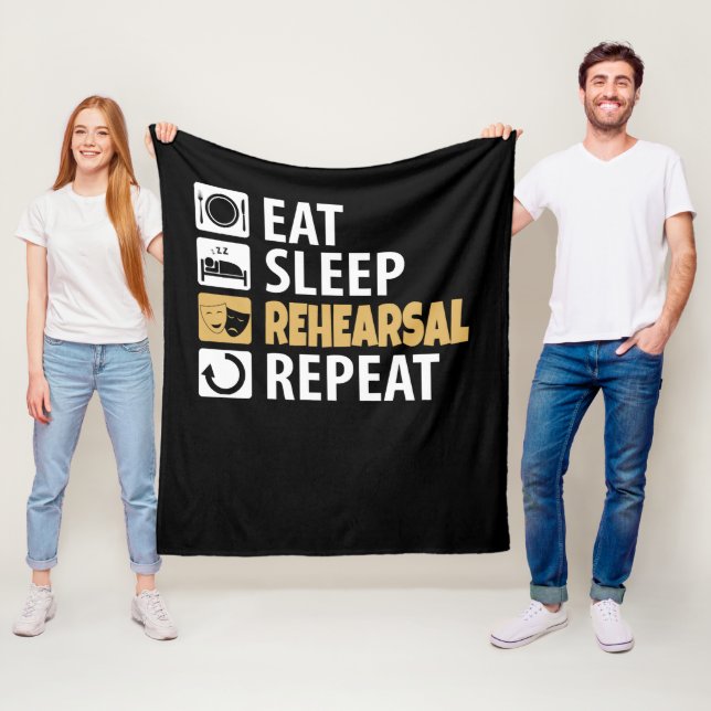 Upprepning av Eat-sömnrepetition Fleecefilt (På plats)