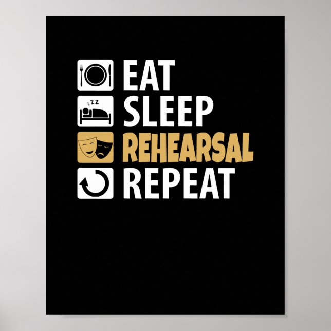Upprepning av Eat-sömnrepetition Poster (Framsidan)