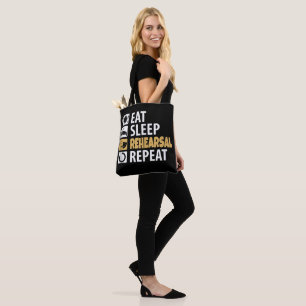 Upprepning av Eat-sömnrepetition Tygkasse