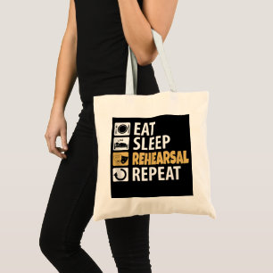 Upprepning av Eat Sömnrepetition Tygkasse