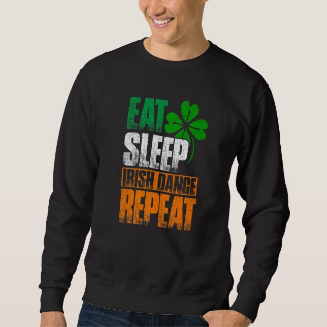 Upprepning av Eat Ssparris Irish Dance Lång Ärmad Tröja (Framsida)