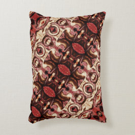 Upprepning av former med vedartade toner och fläck prydnadskudde